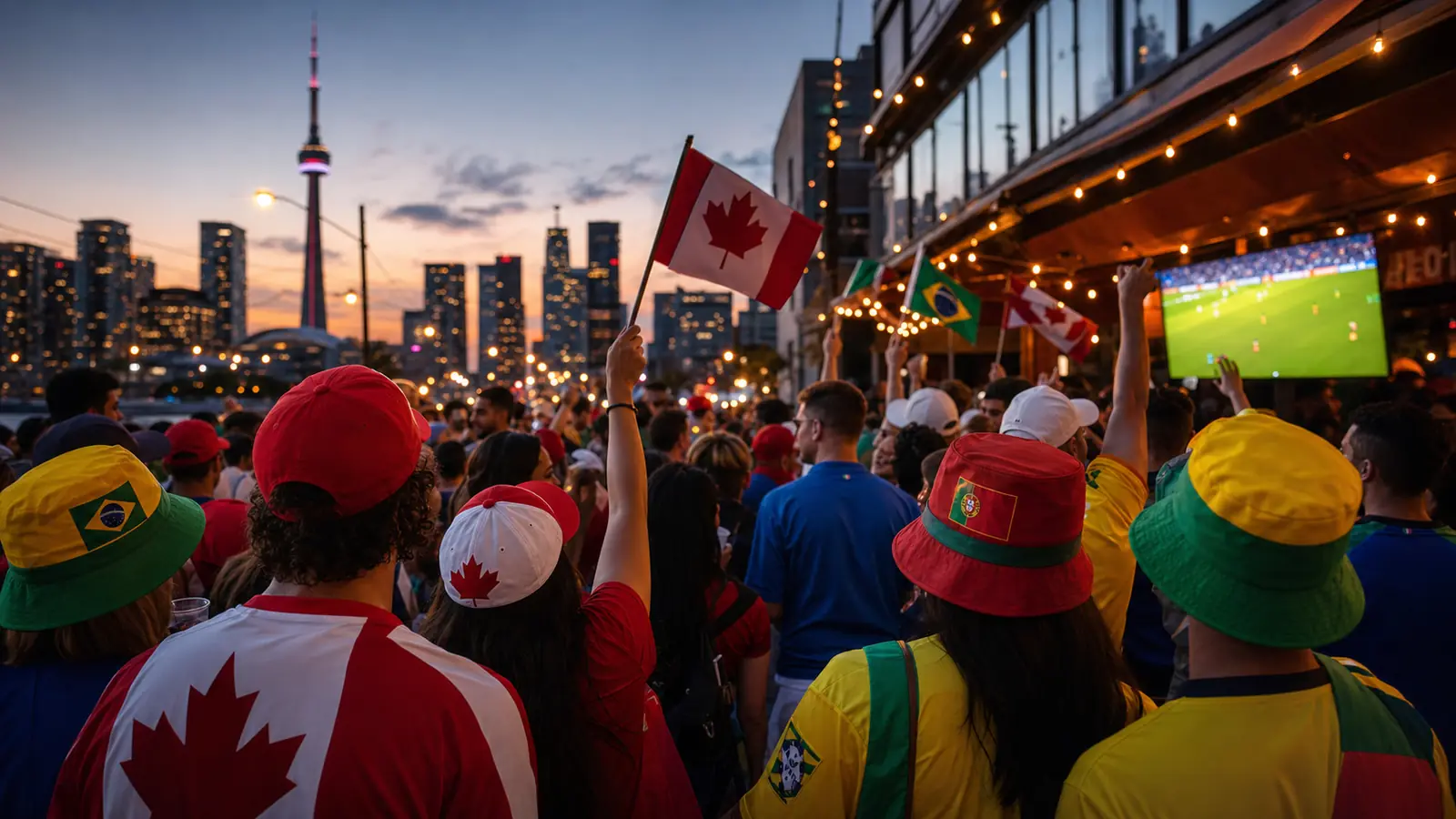 World Cup 2026 merchandise available in Toronto — caps, car flags, Panini stickers