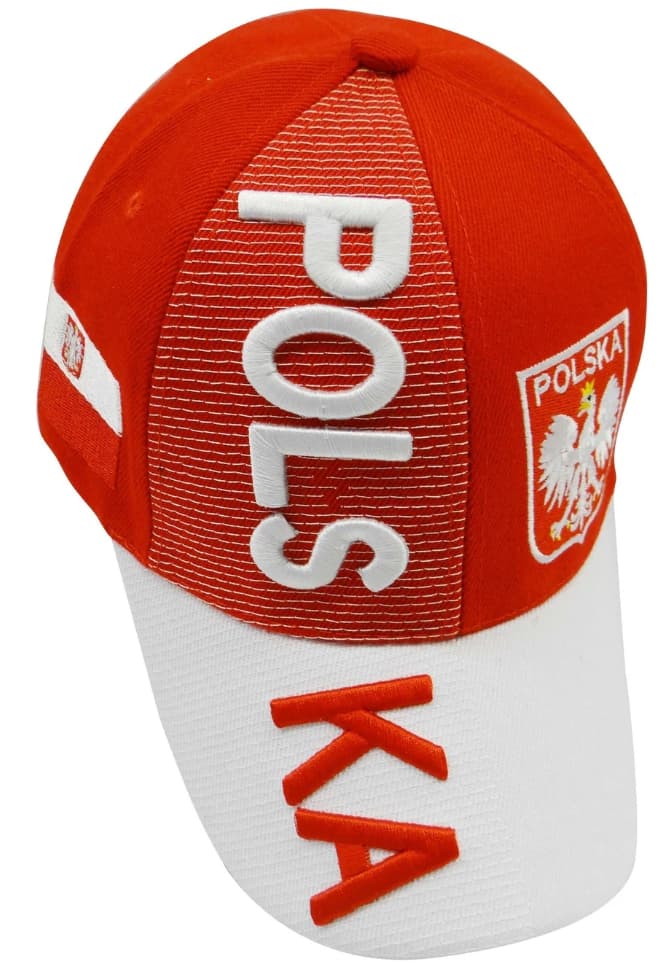 Poland National Football Team Flag 3d Embroidered Cap