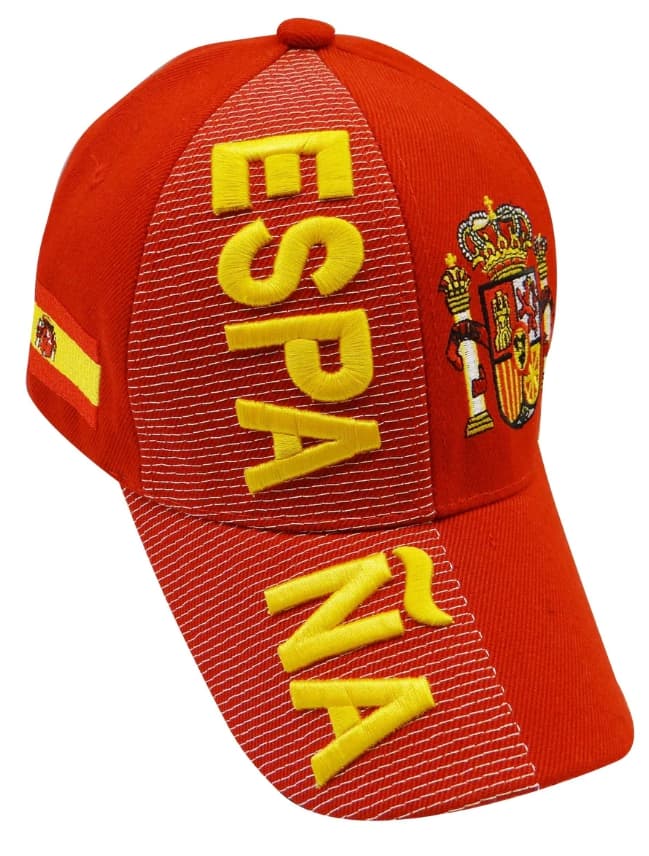 Spain National Football Team Flag 3d Embroidered Cap