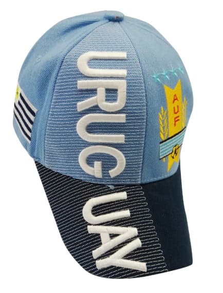 Uruguay With National Football Team Flag 3d Embroidered Cap