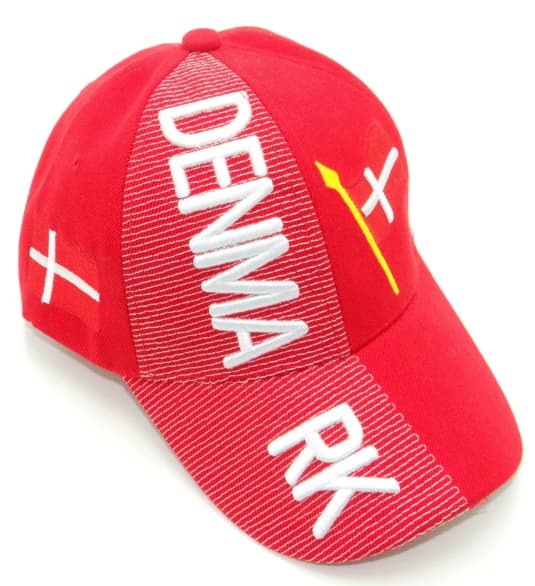 Denmark Flag 3d Embroidered Cap