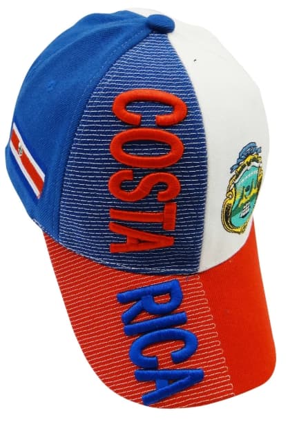 Costarica With National Football Team Flag 3d Embroidered Cap