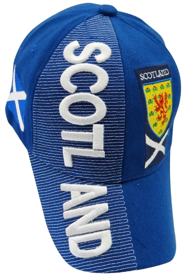 Scotland With National Football Team Flag 3d Embroidered Cap