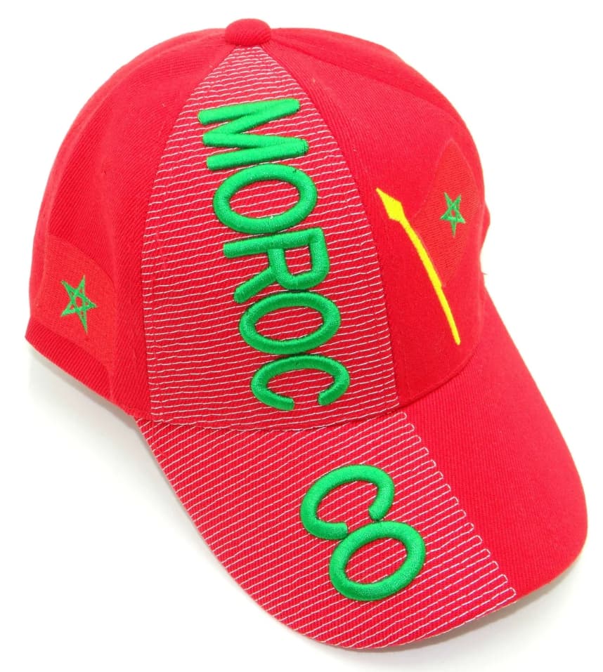 Morocco Flag 3d Embroidered Cap