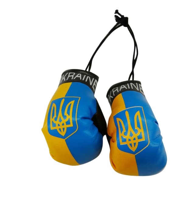Ukraine Flag Souvenir Mini Boxing Gloves
