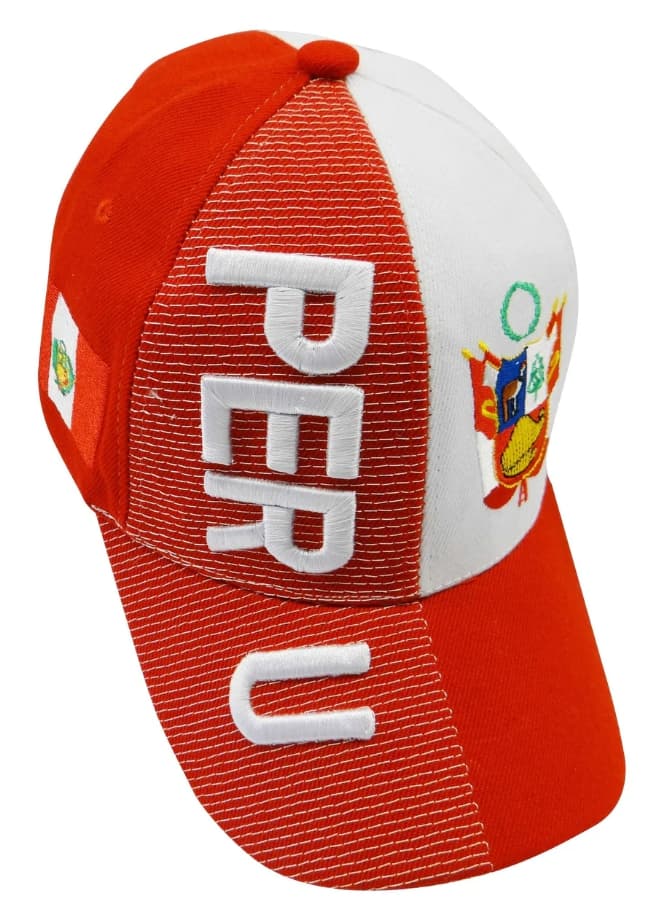 Peru Flag 3d Embroidered Cap