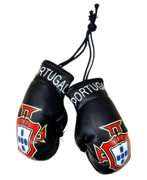 Portugal Flag [black] Souvenir Mini Boxing Gloves