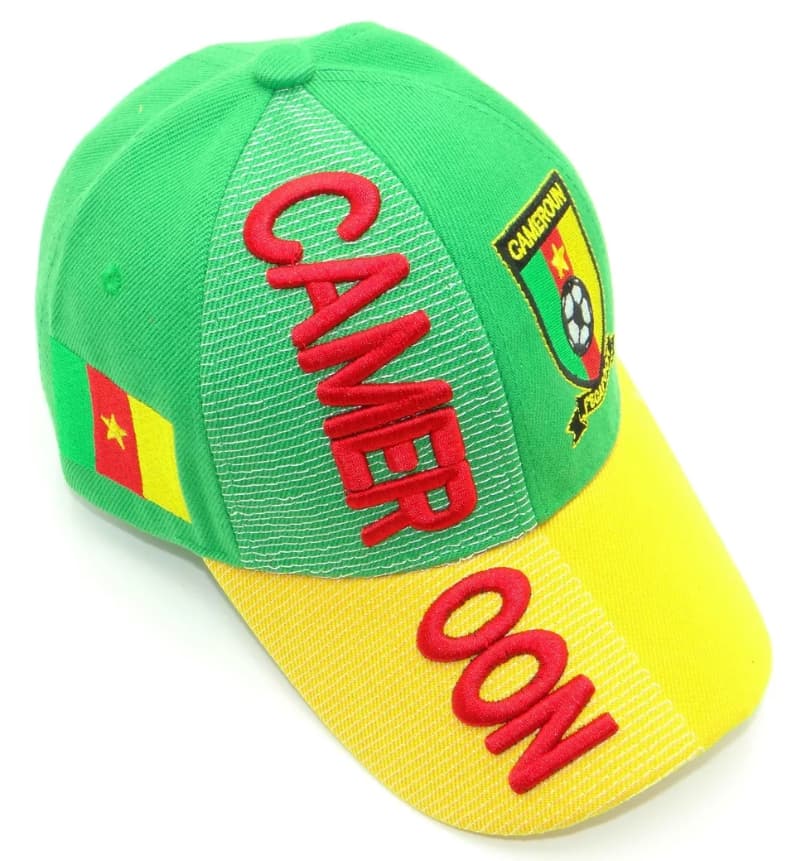 Cameroon With National Football Team Flag 3d Embroidered Cap