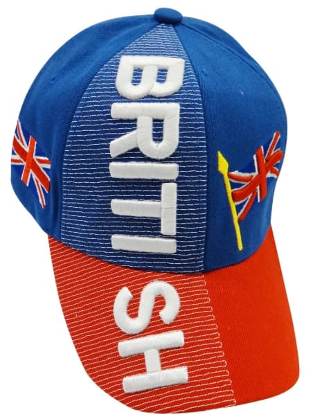 British Flag 3d Embroidered Cap