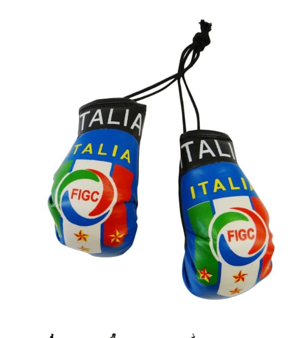 Italia Figc [blue] Flag Souvenir Mini Boxing Gloves