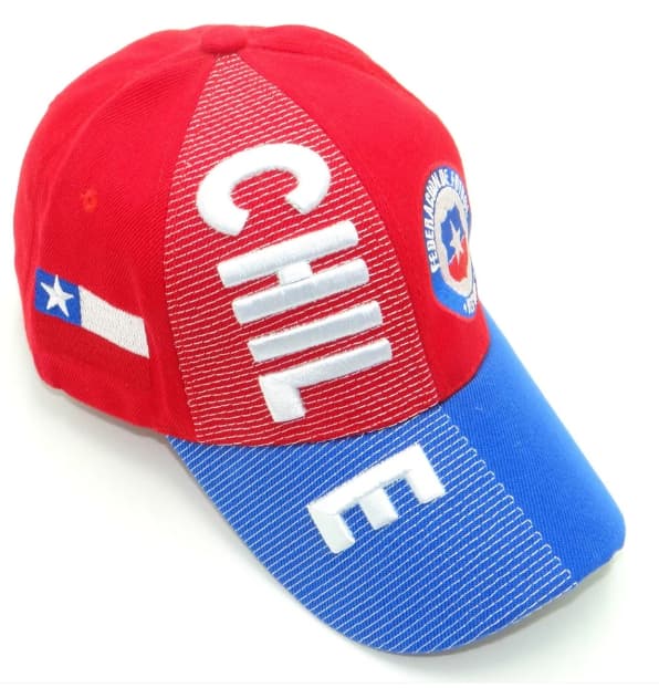 Chile With National Football Team Flag 3d Embroidered Cap
