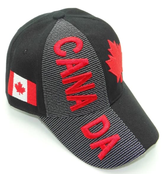 Canada [black] Flag 3d Embroidered Cap