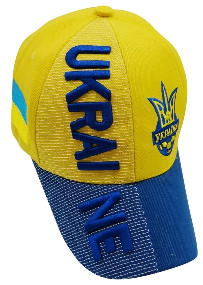 Ukraine National Football Team Flag 3d Embroidered Cap