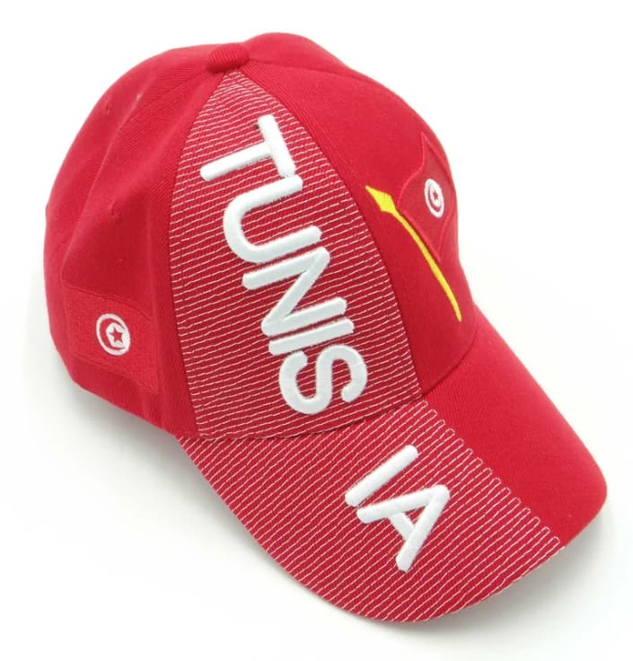 Tunisia Flag 3d Embroidered Cap