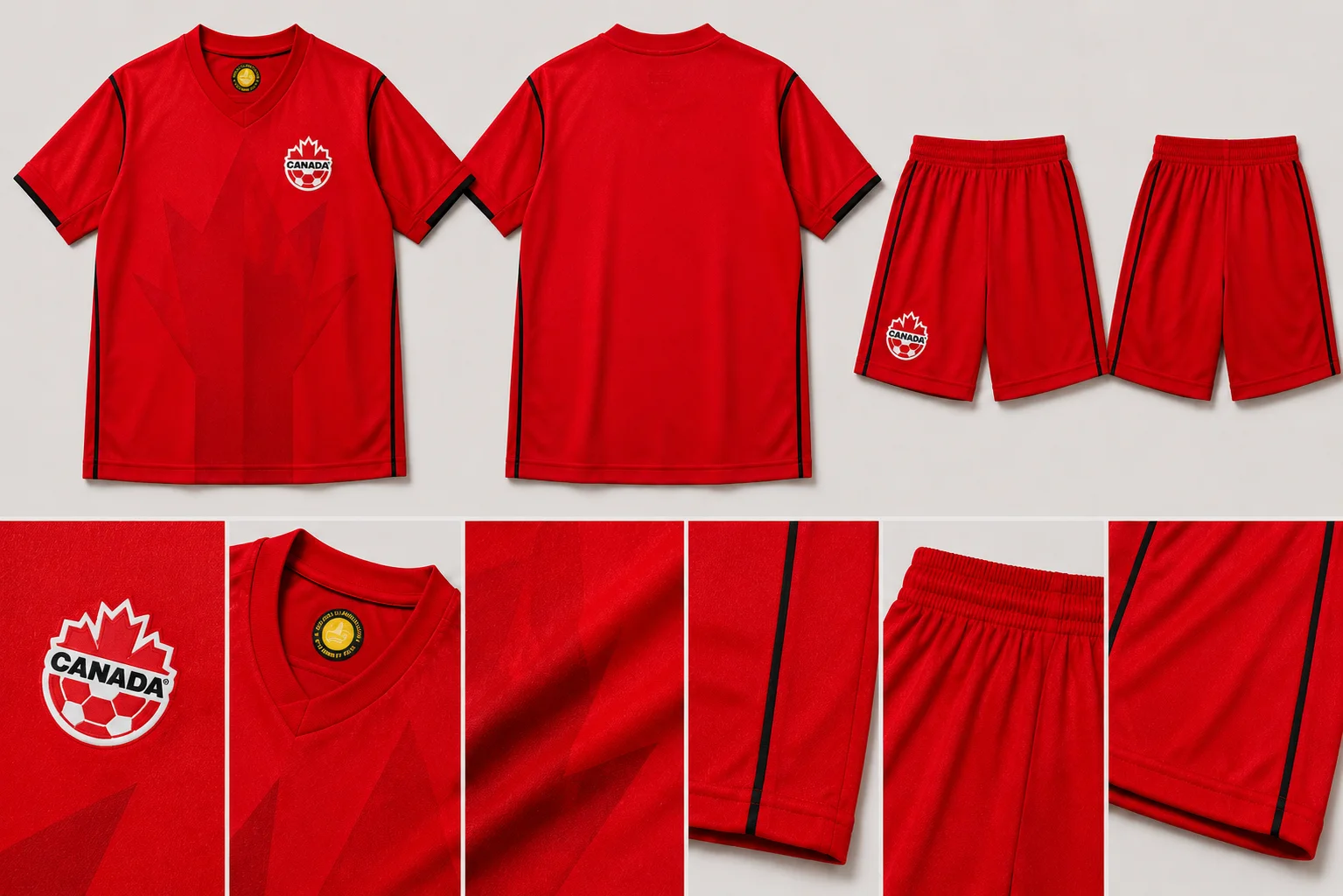 Canada Home Kit 2026 – Kids Red Jersey + Shorts Set