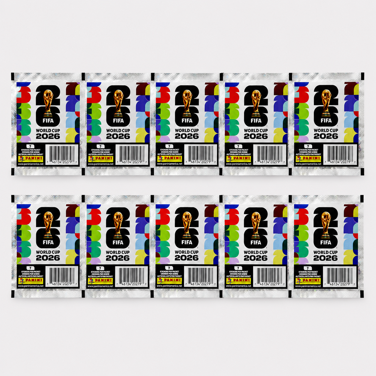 Panini FIFA World Cup 2026 Sticker Packs – 10 Pack