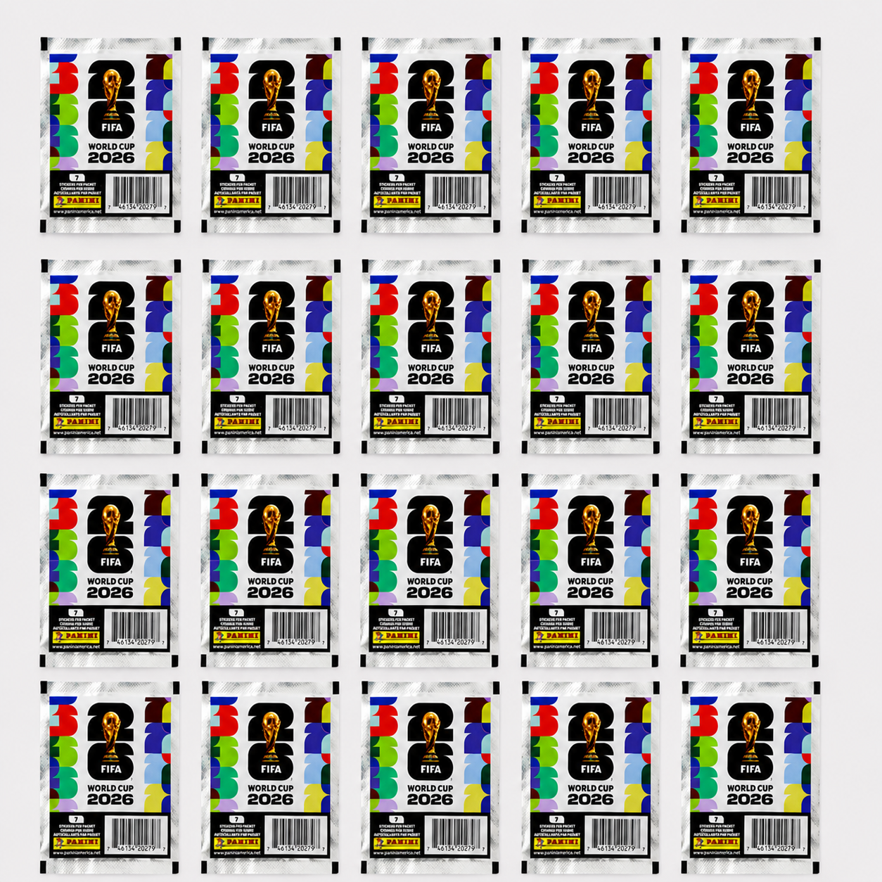 Panini FIFA World Cup 2026 Sticker Packs – 20 Pack